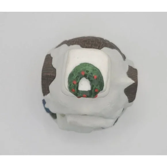 Vtg Christmas Village House Bell 5" Porcelain Decorative Holiday Mantle Decor - Picture 5 of 6